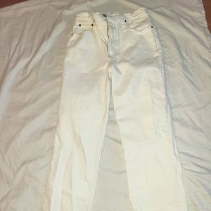 Abercrombie The 90s straight Ultra High rise jeans White size 27 short